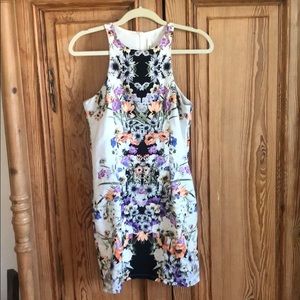Floral high neck dress